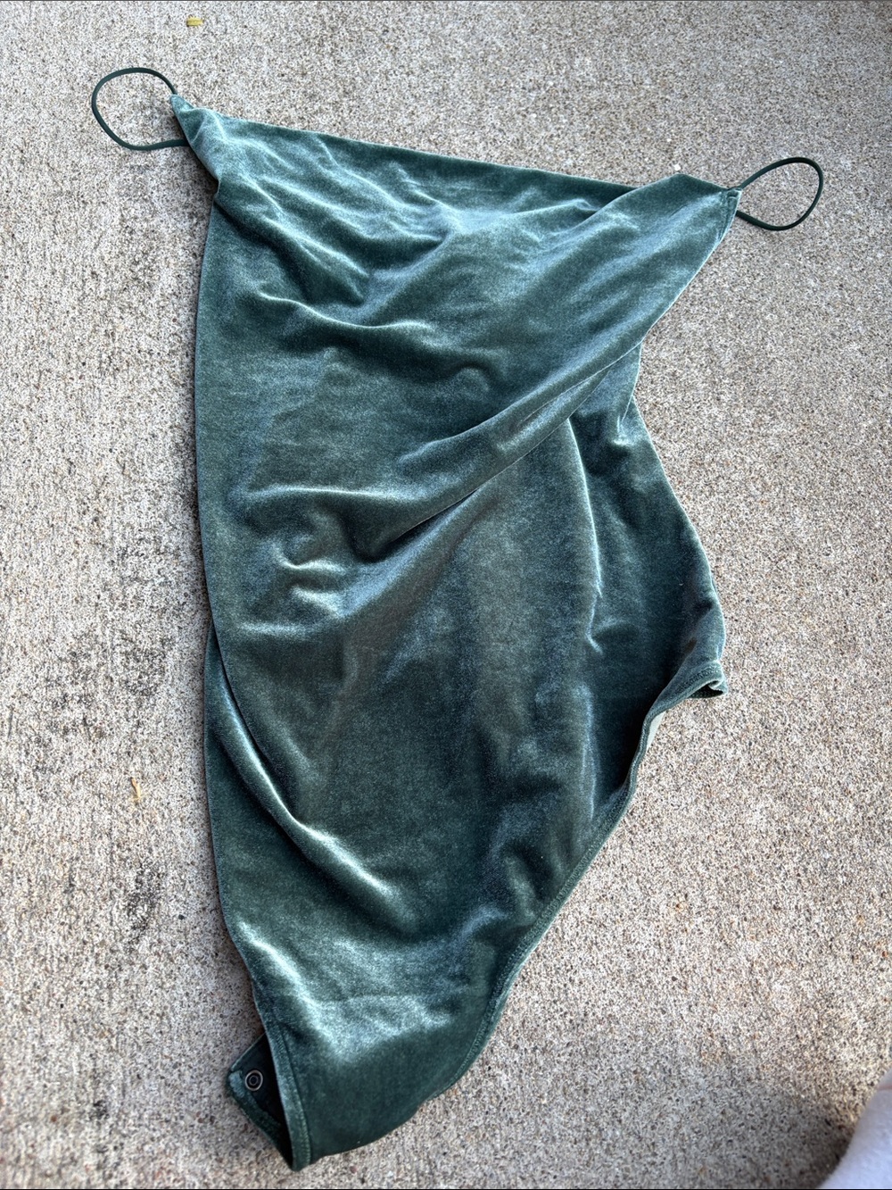 Abercrombie & Fitch Green Velvet Bodysuit